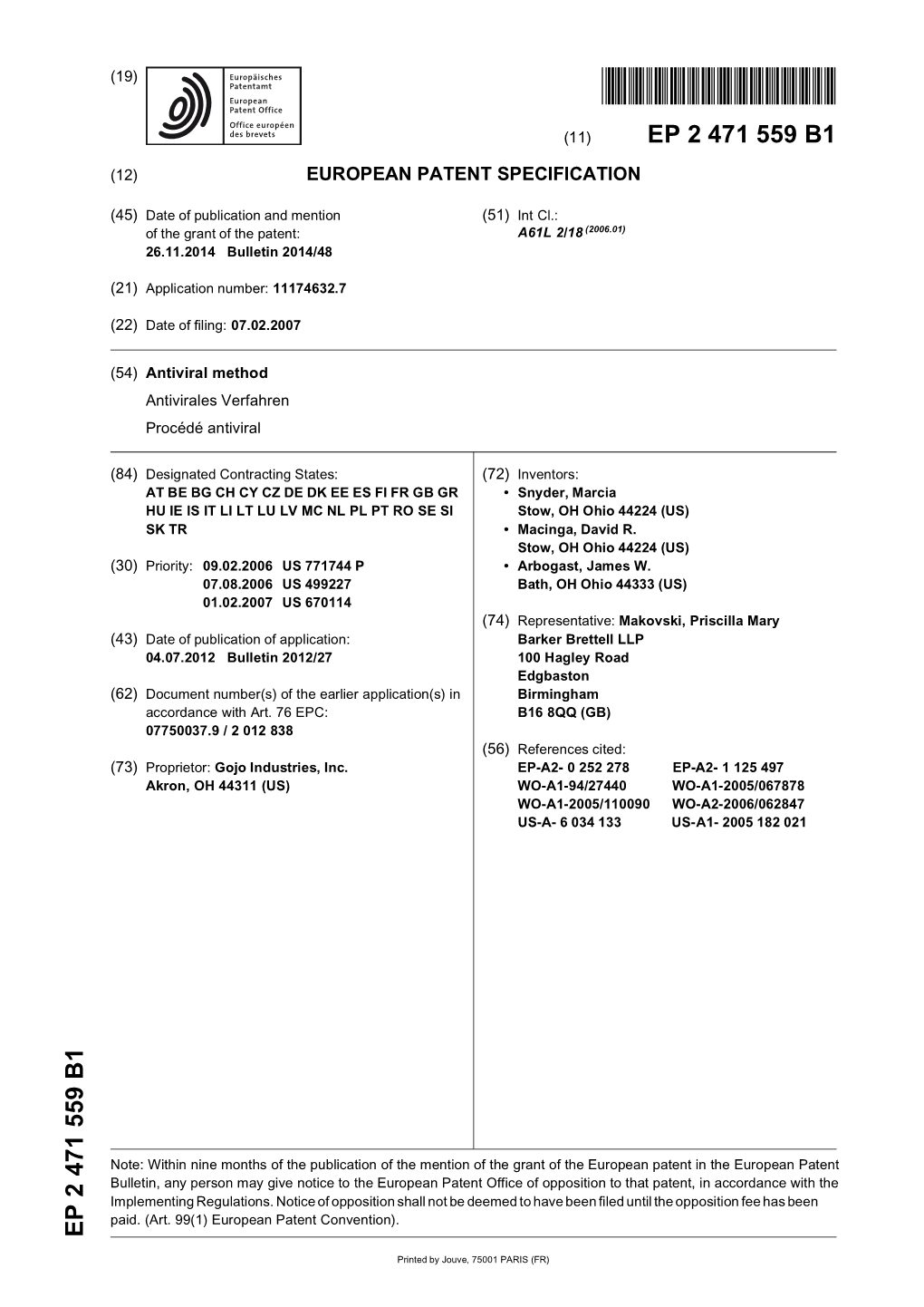 Antiviral Method Antivirales Verfahren Procédé Antiviral