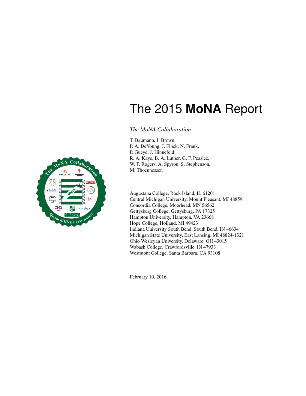 The Mona Report