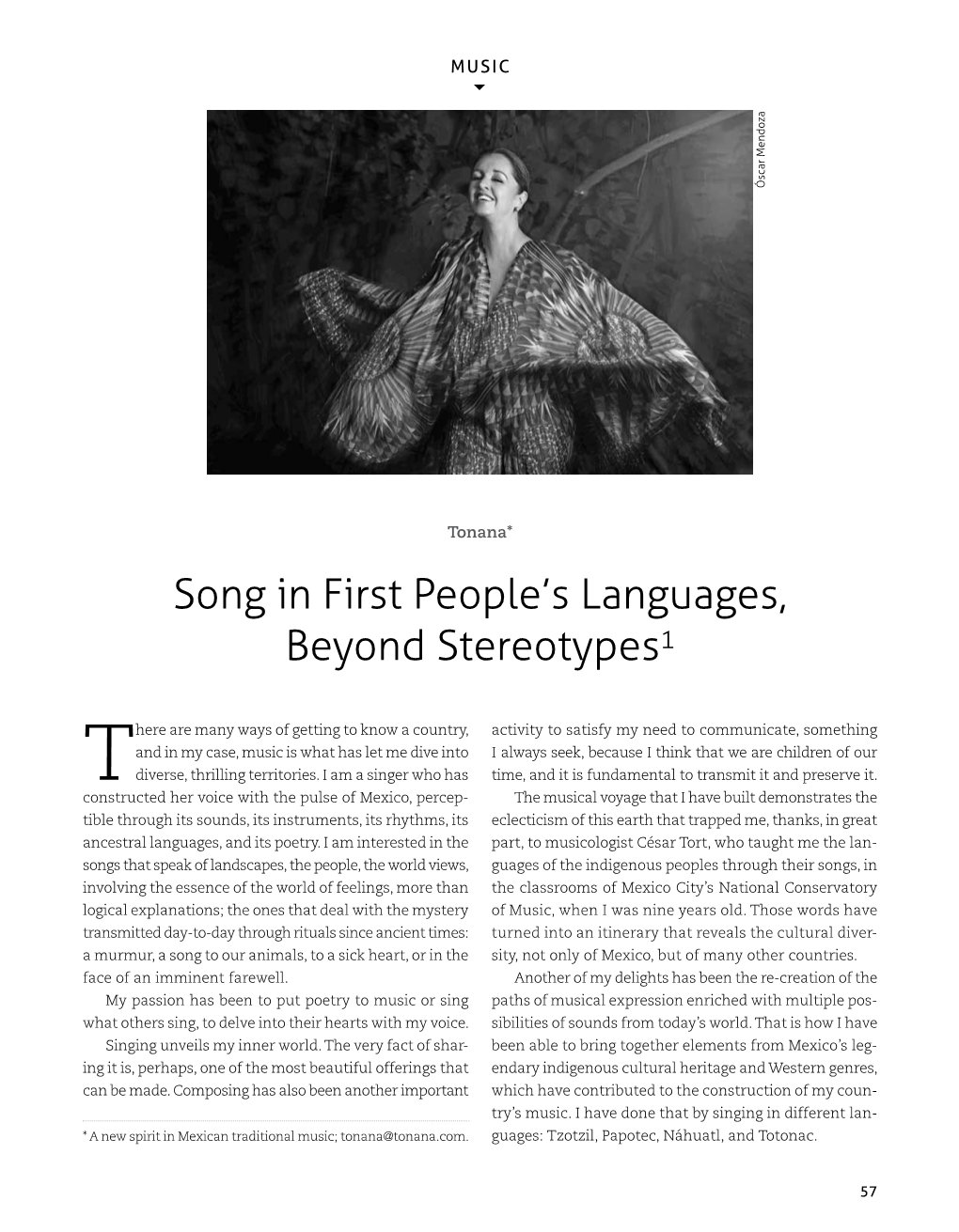 Song in First People's Languages, Beyond Stereotypes1