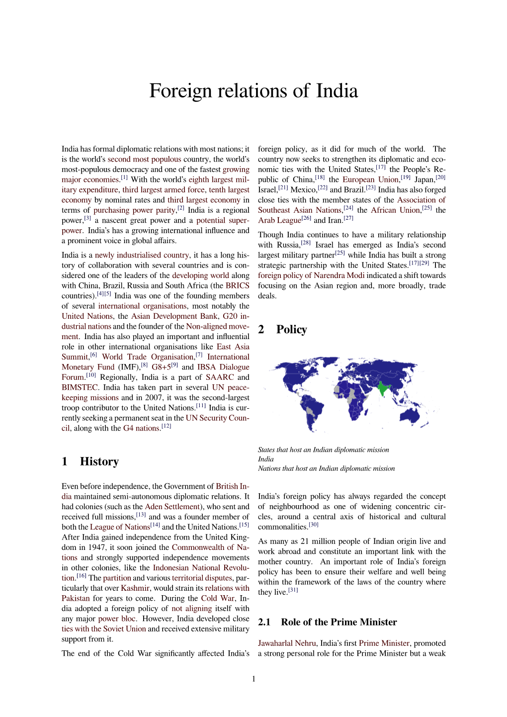 Foreign Relations of India