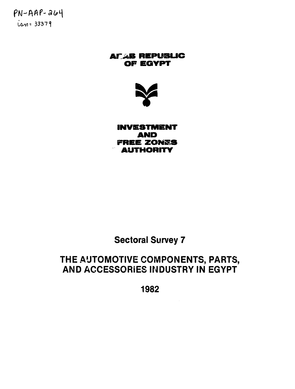 Sectoral Survey 7 the AUTOMOTIVE COMPONENTS, PARTS, AND