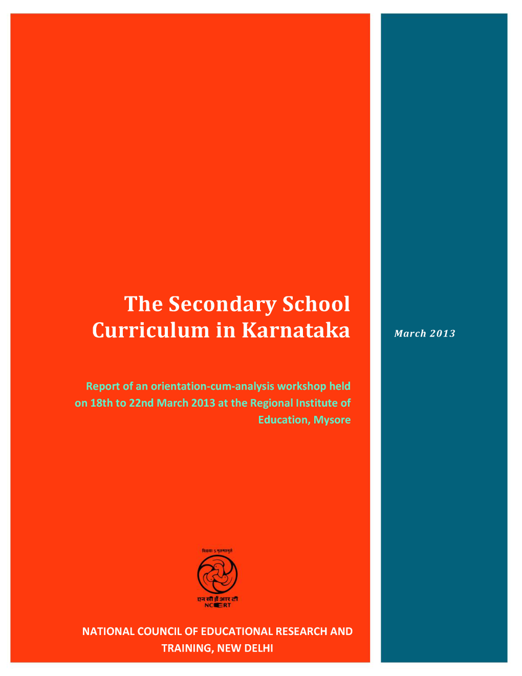 The Secondary School Curriculum in Karnataka.Pdf