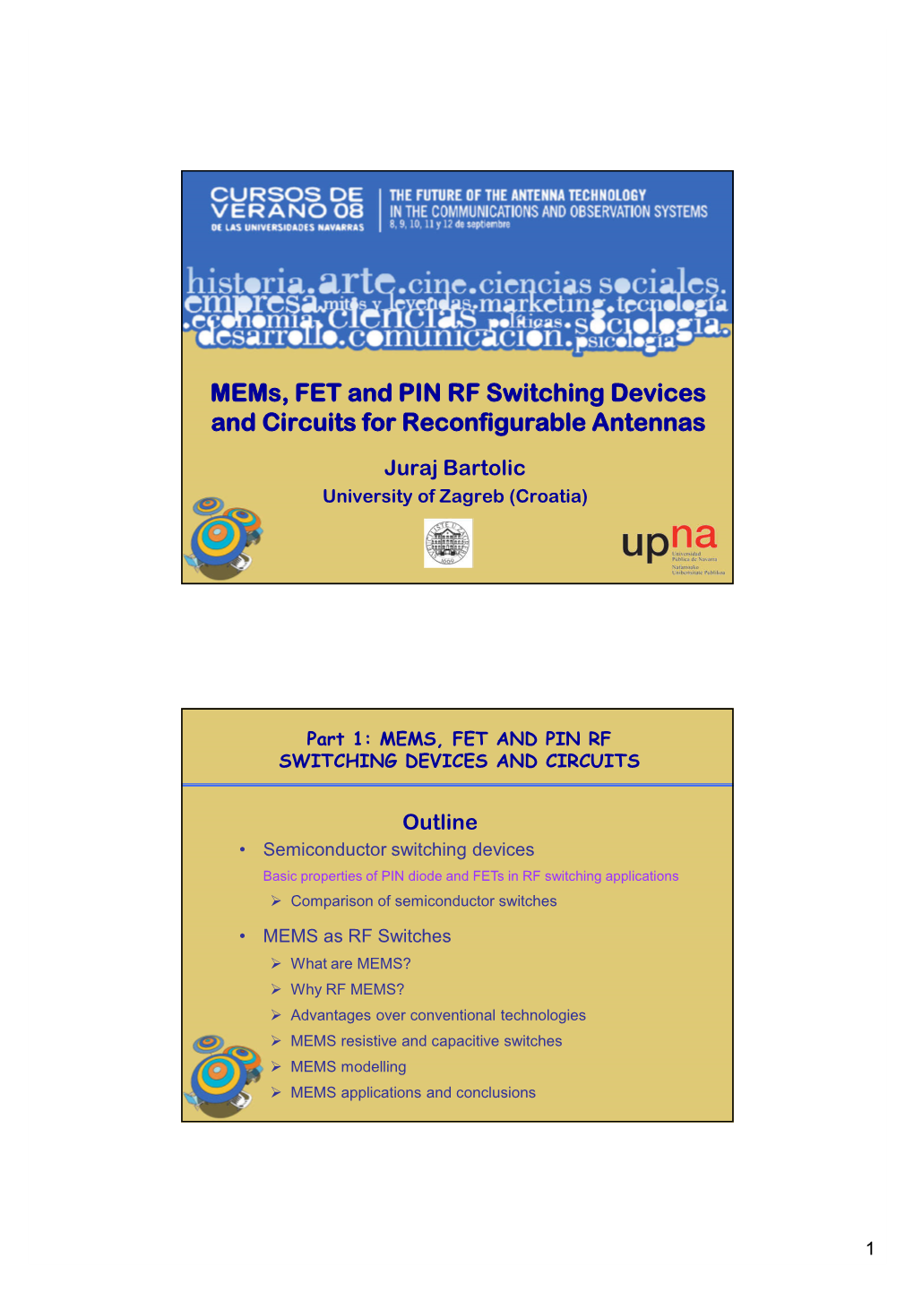 Mems, FET and PIN RF Switching Devices and Circuits for Reconfigurable Antennas