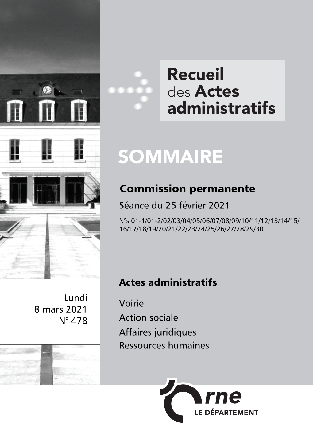 Recueil Des Actes Administratifs