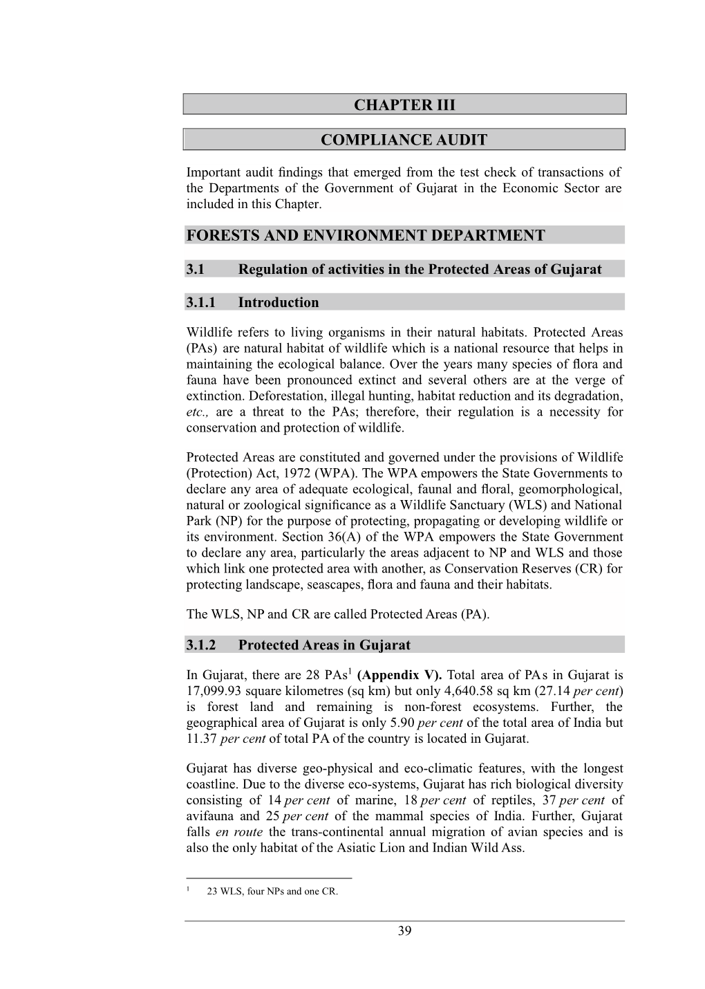 Chapter Iii Compliance Audit Forests and Environment