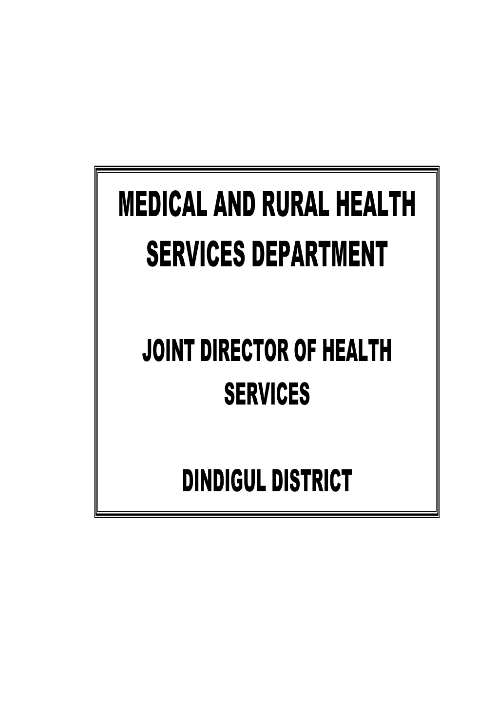 Medical and Rural Health Services Department