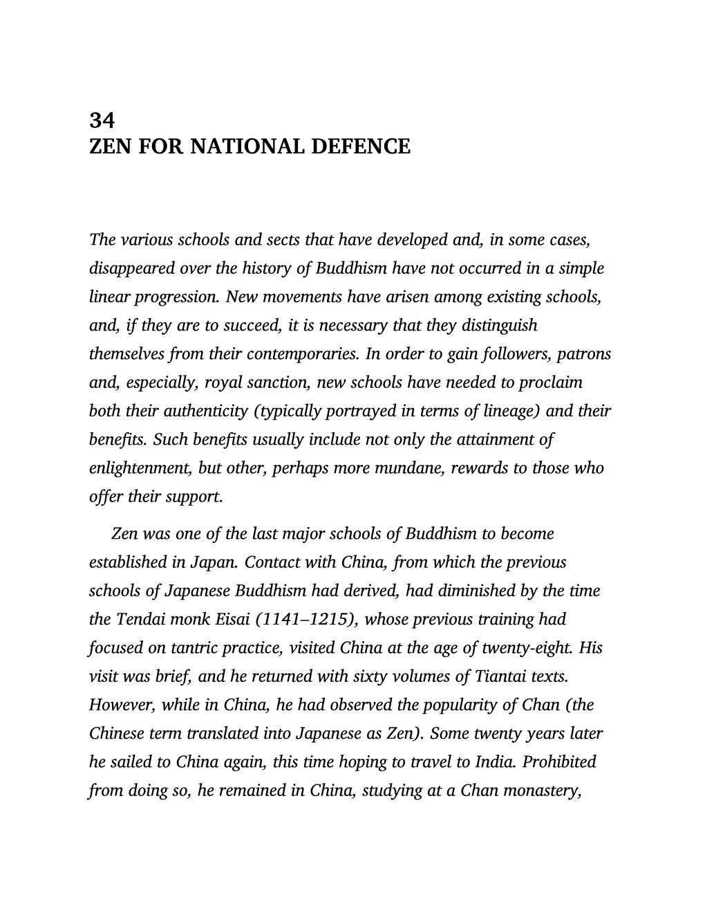 34 Zen for National Defence