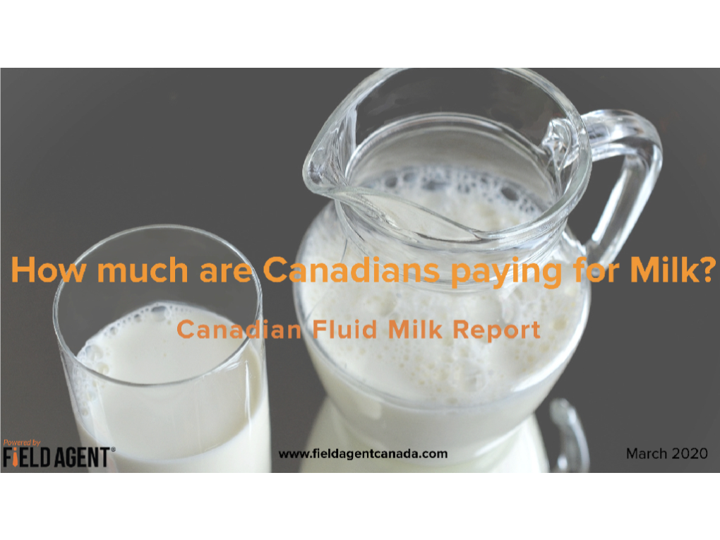Canadian Milk Report March 2020
