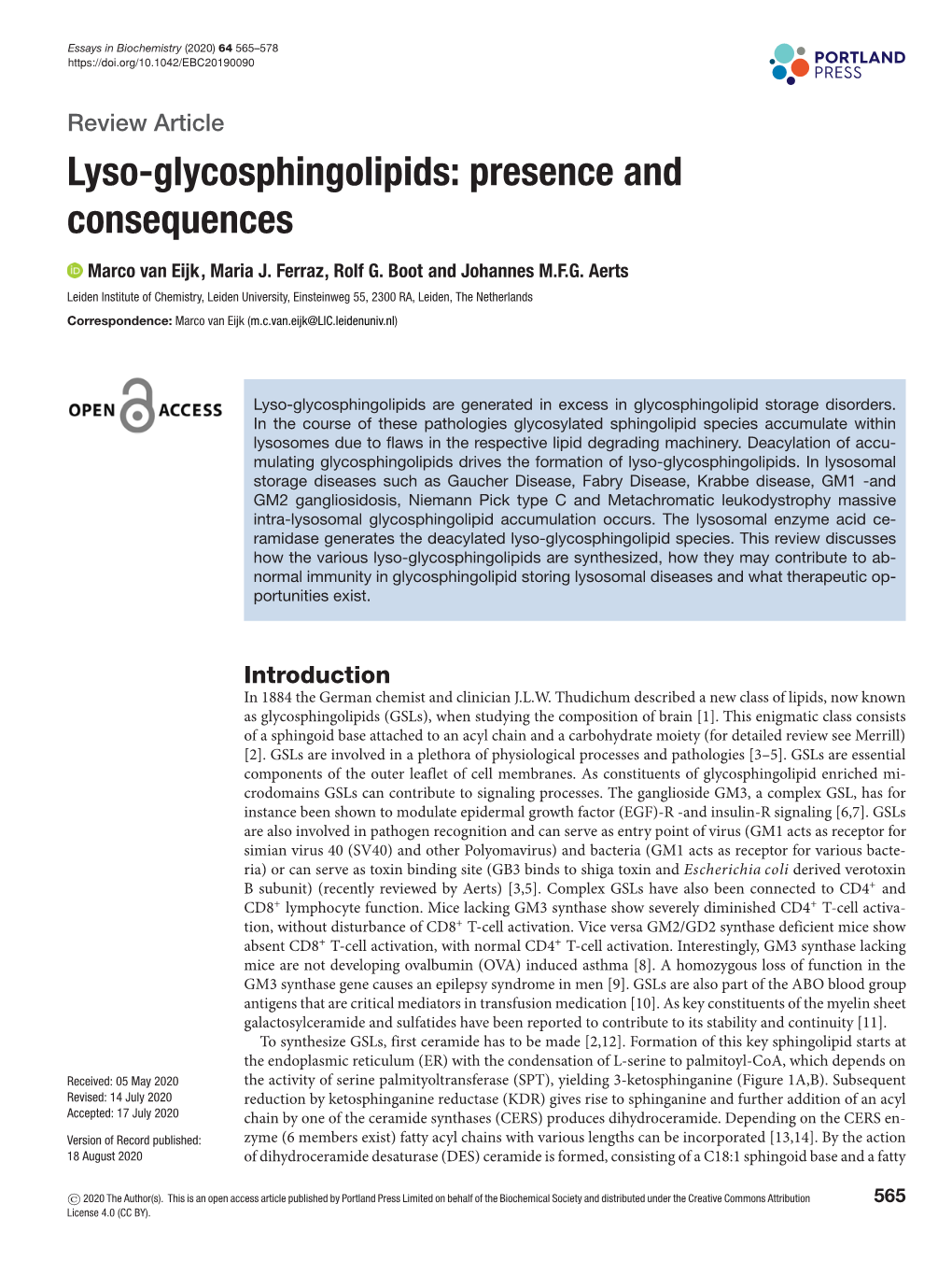 Lyso-Glycosphingolipids: Presence and Consequences