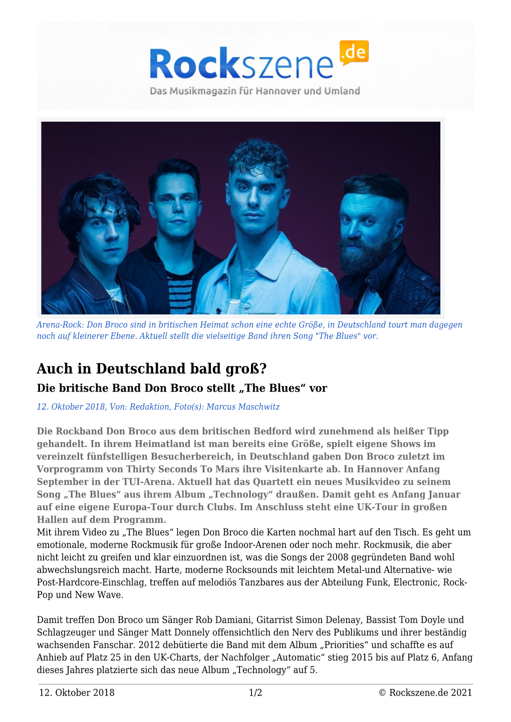 Die Britische Band Don Broco Stellt „The Blues“ Vor