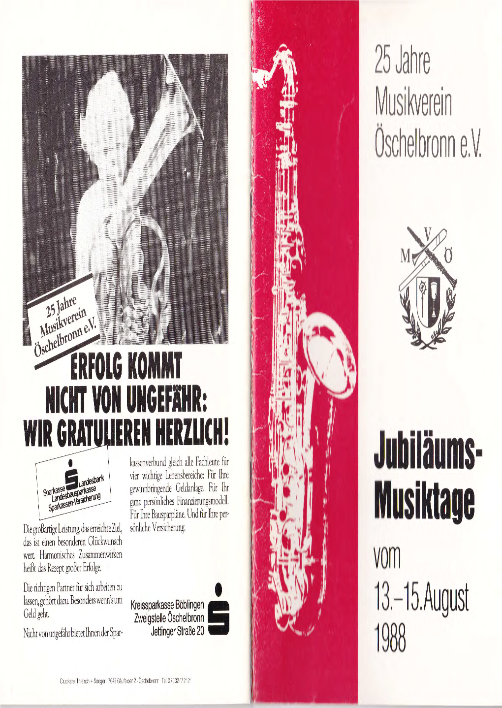 25 Jahre Musikverein Öschelbronn E.V