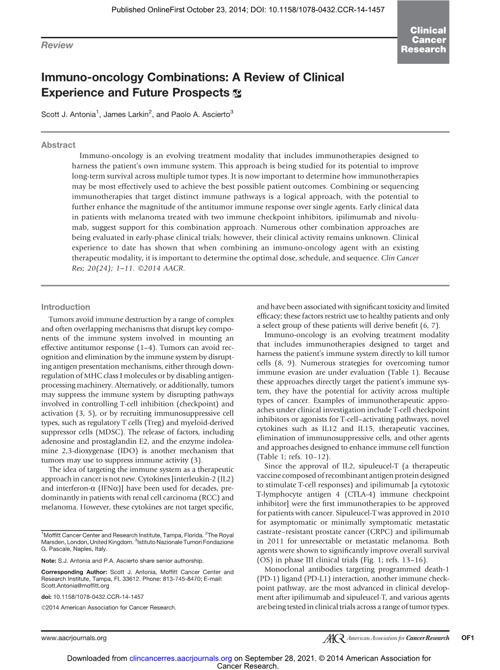 Immuno-Oncology Combinations: a Review of Clinical Experience and Future Prospects