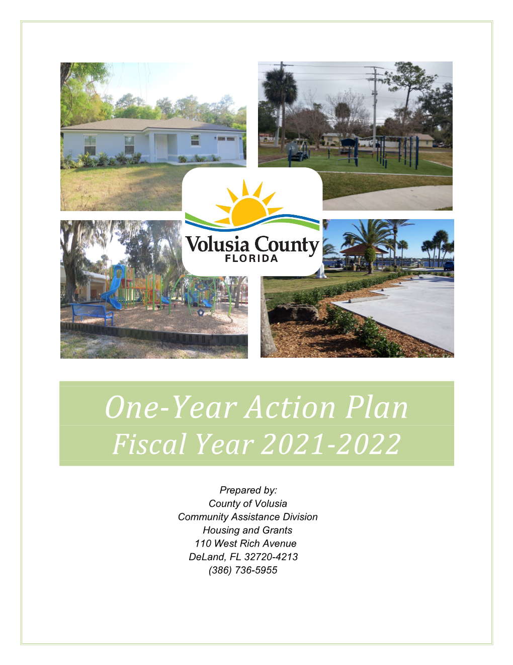 County of Volusia FY 2021/22 One-Year Action Plan