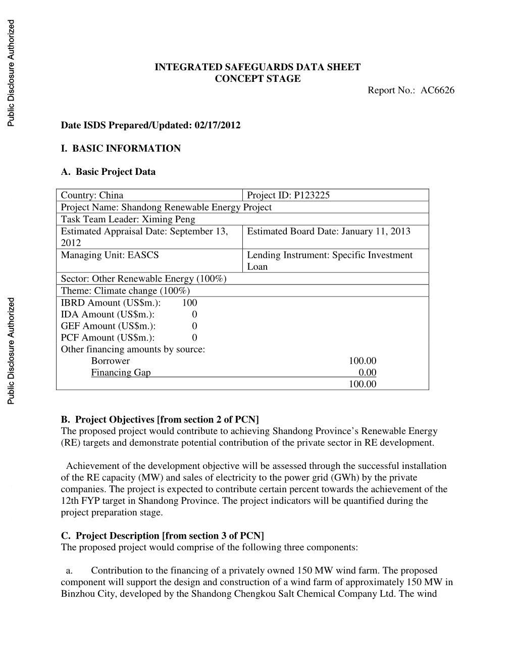 World Bank Document