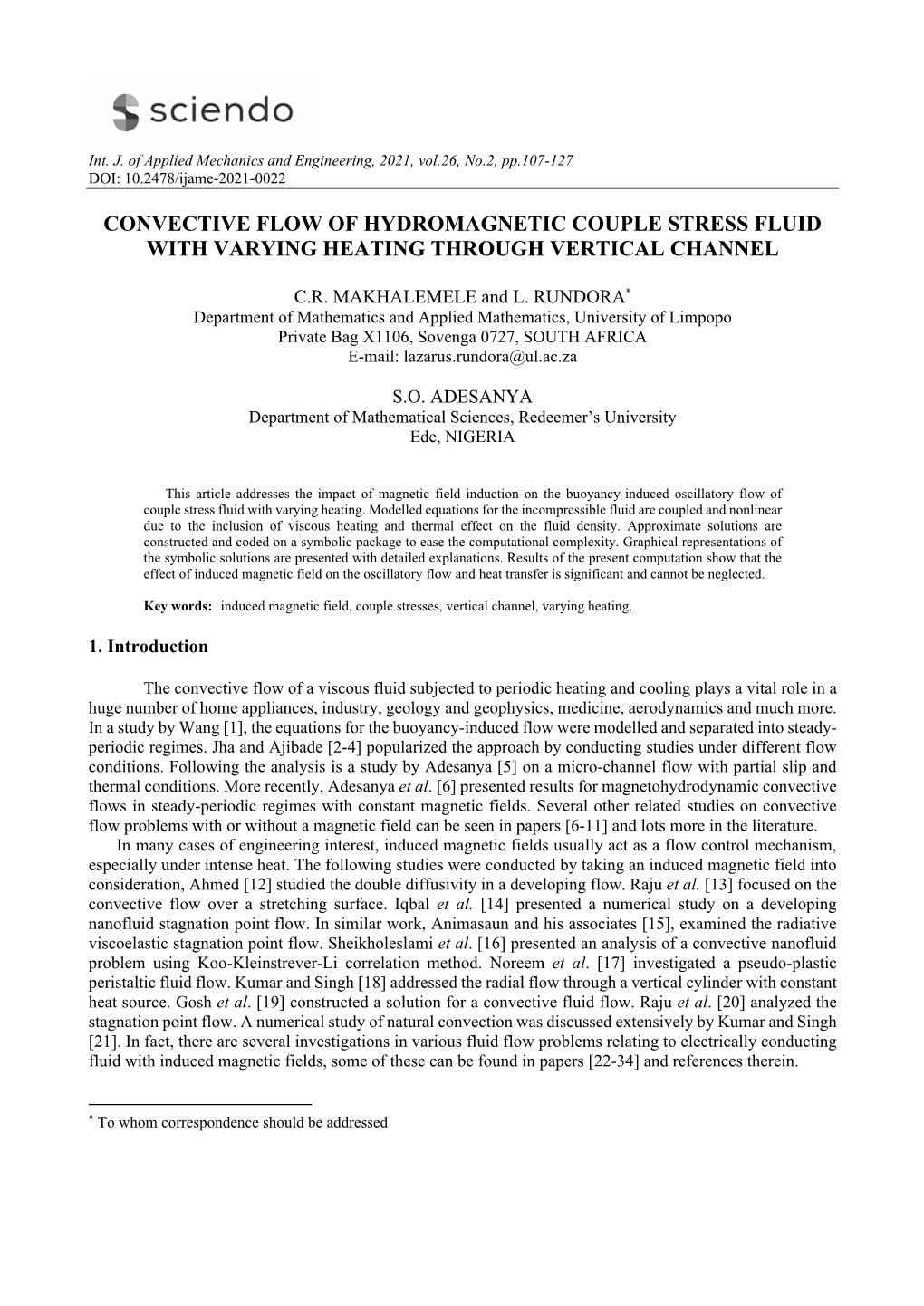 Convective Flow of Hydromagnetic Couple Stress Fluid with Varying Heating Through Vertical Channel