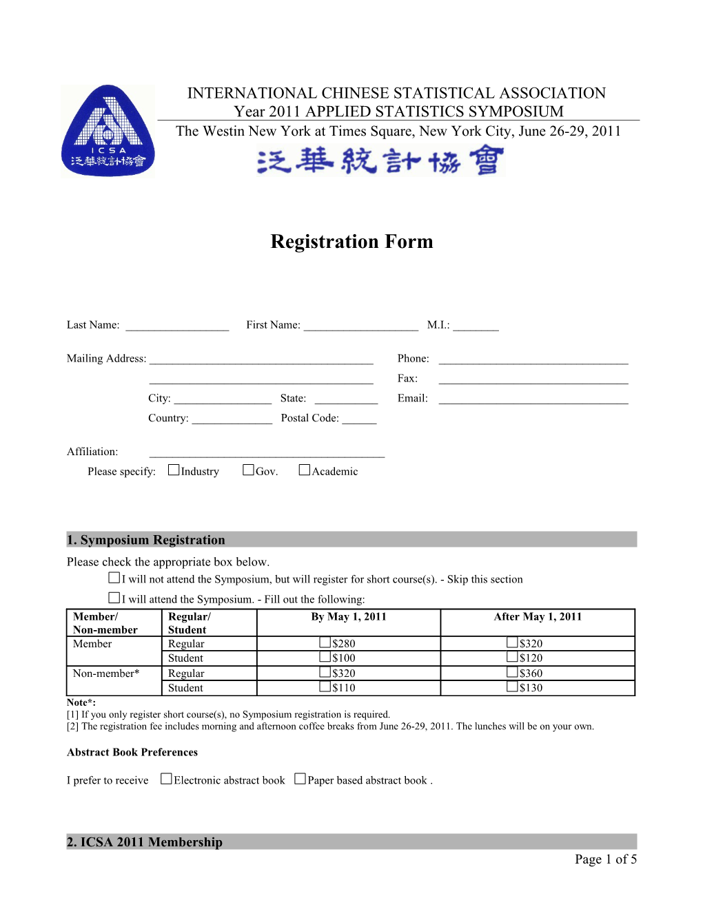 International Chinese Statistical Association