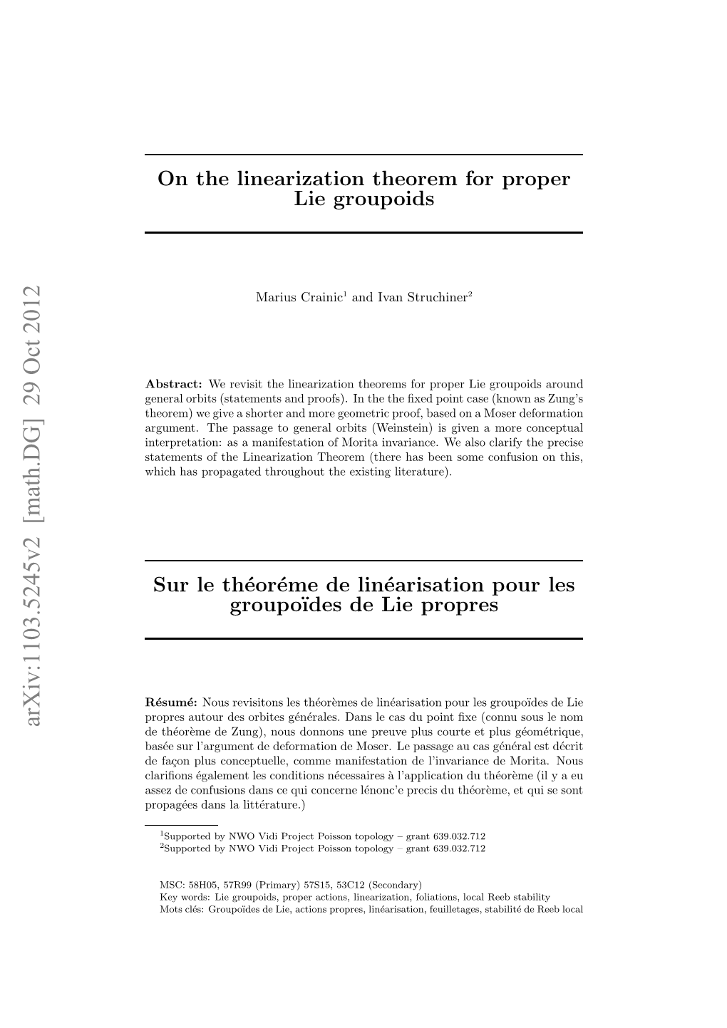 On the Linearization Theorem for Proper Lie Groupoids