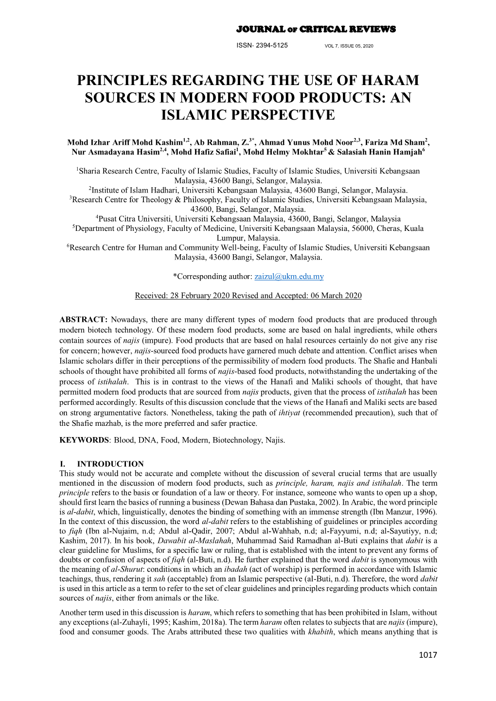 An Islamic Perspective