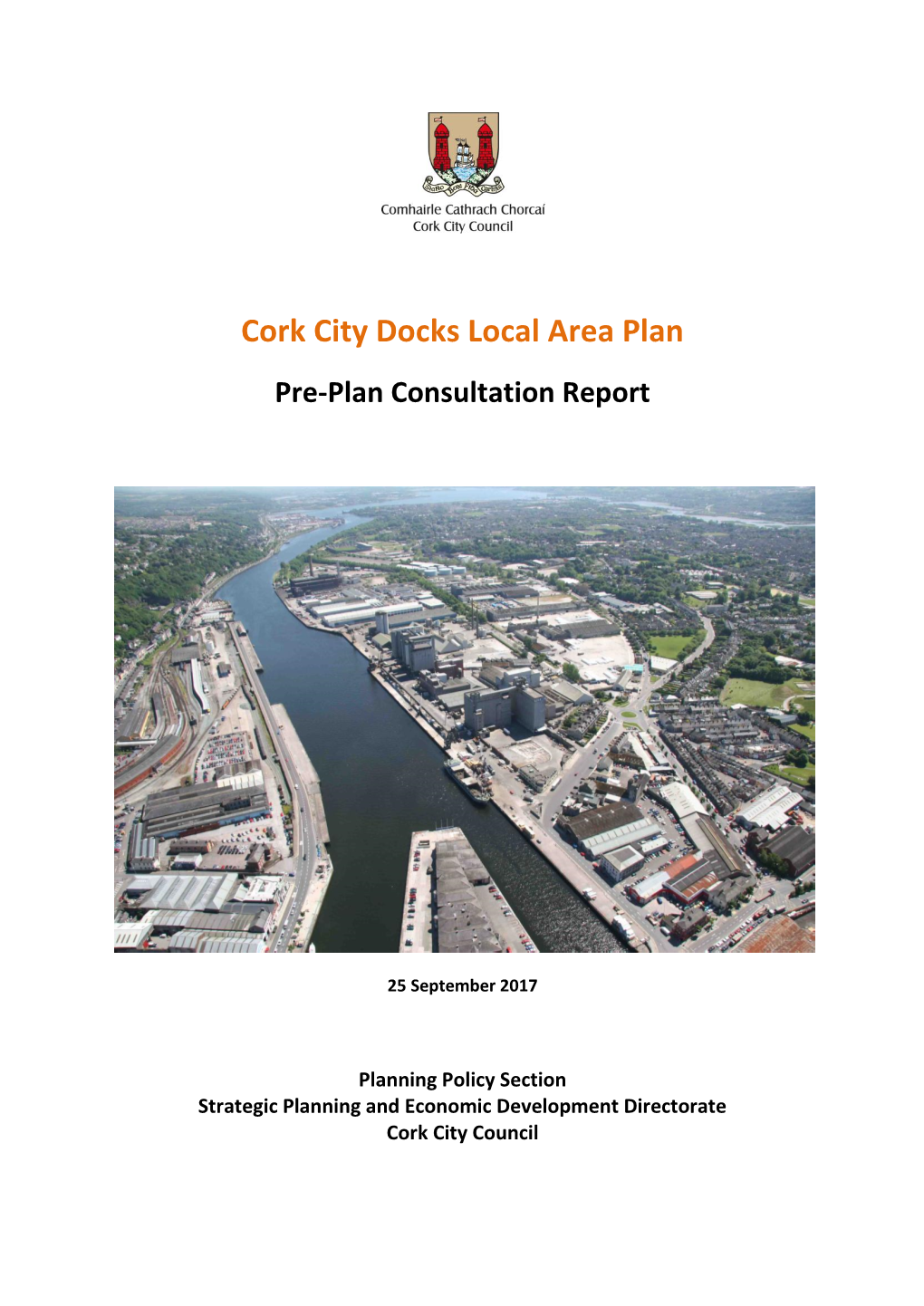 Cork City Docks Local Area Plan Pre-Plan Consultation Report