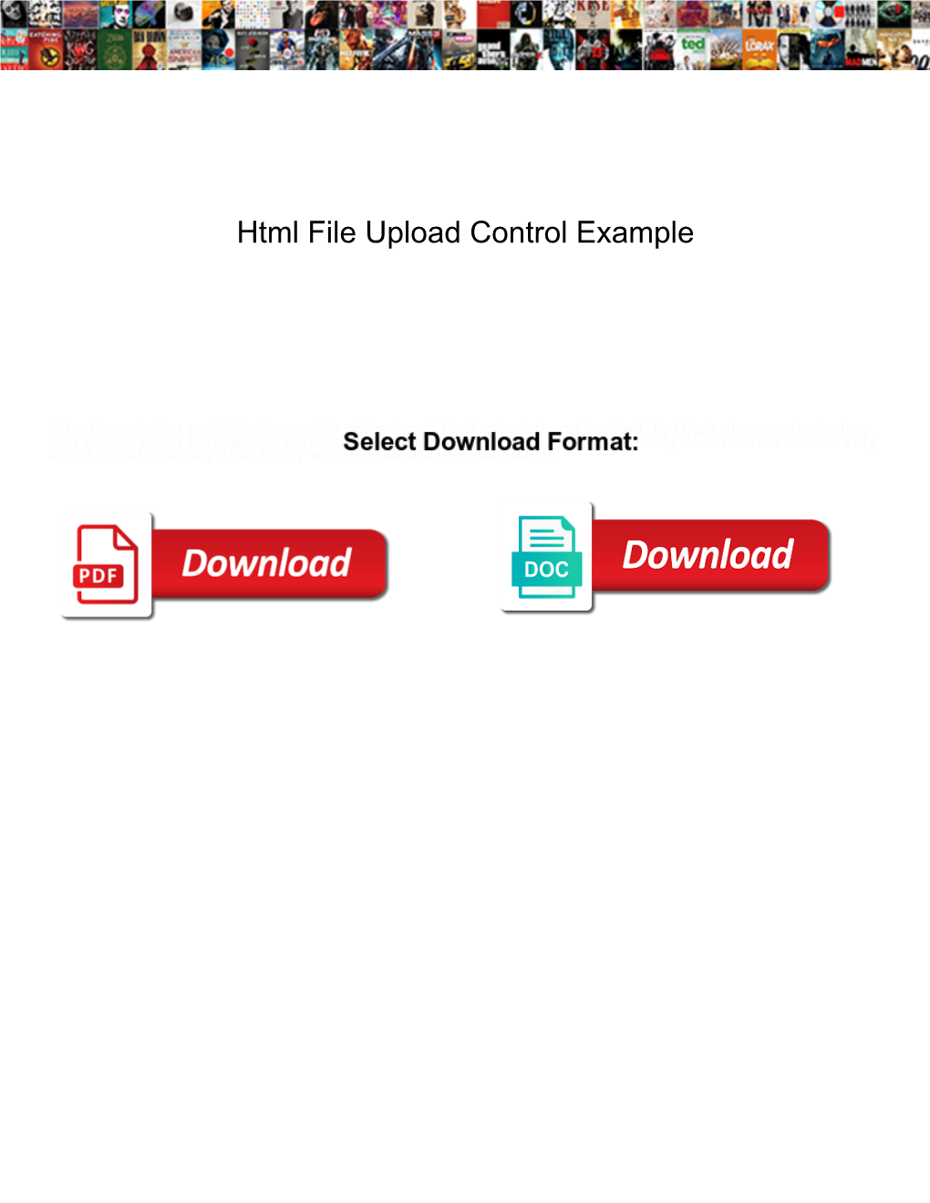 Html File Upload Control Example