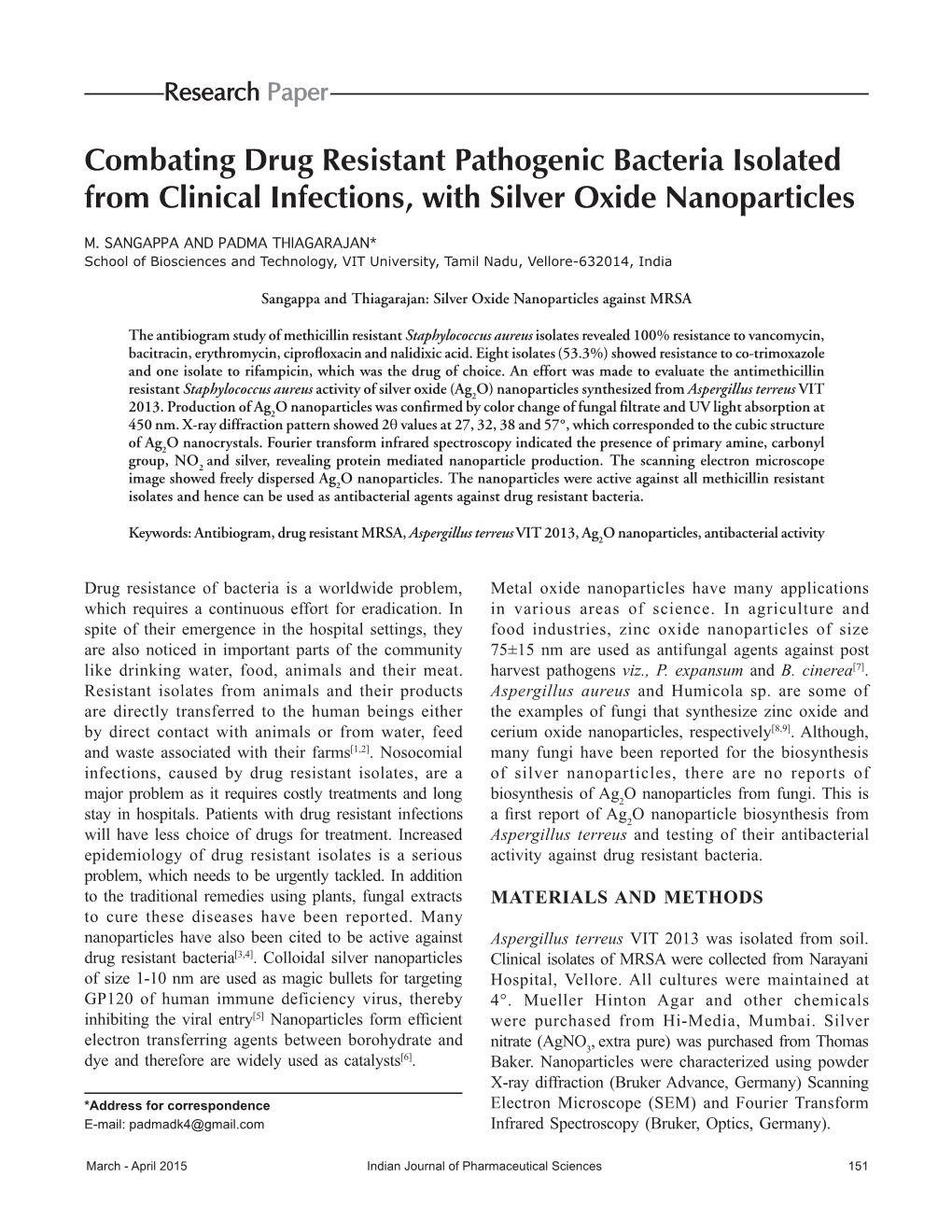 Combating Drug Resistant Pathogenic Bacteria Isolated from Clinical Infections, with Silver Oxide Nanoparticles