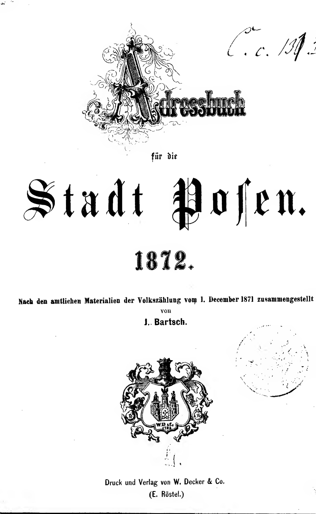 1872 Adreßbuch Der Stadt Posen.Pdf