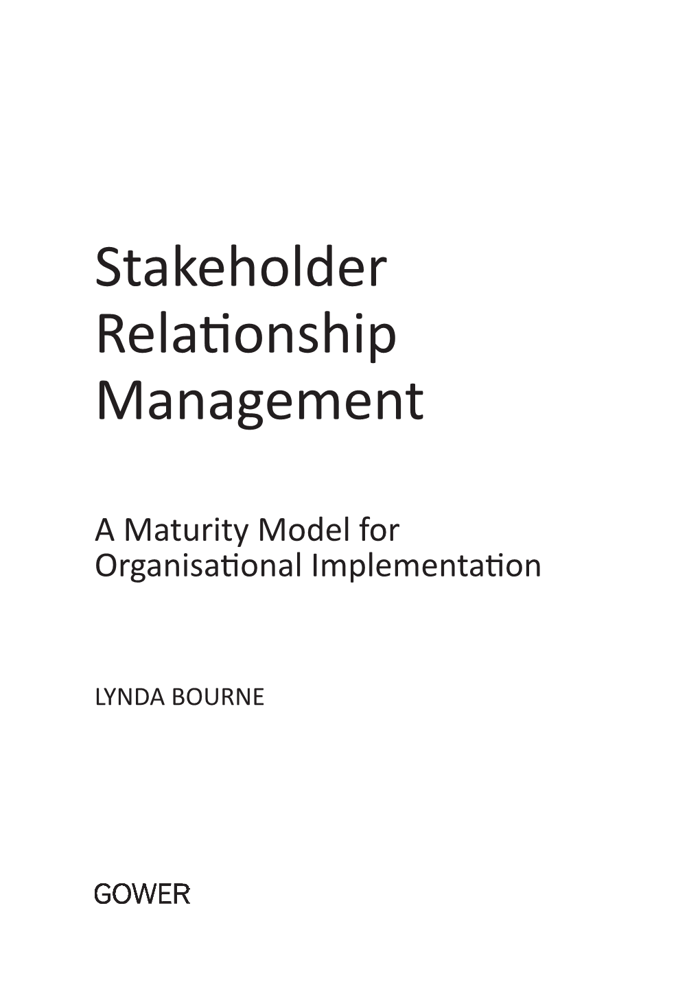 Stakeholder Relationship Management