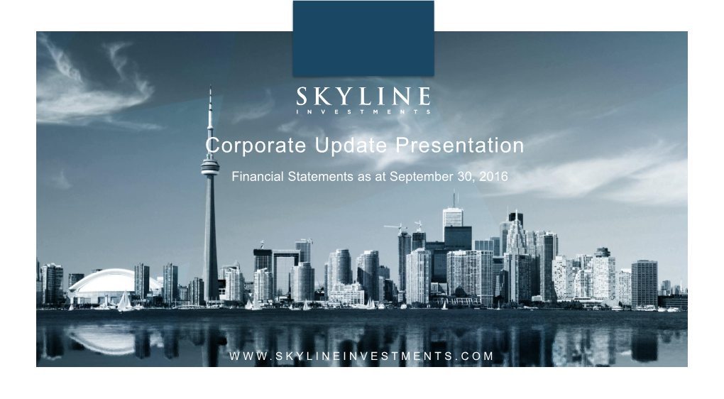 Corporate Update Presentation