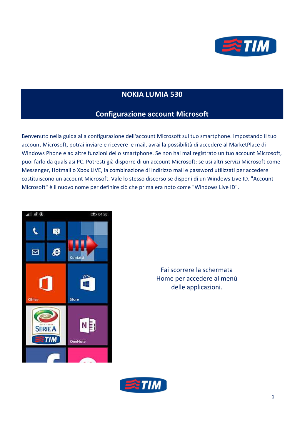 NOKIA LUMIA 530 Configurazione Account Microsoft