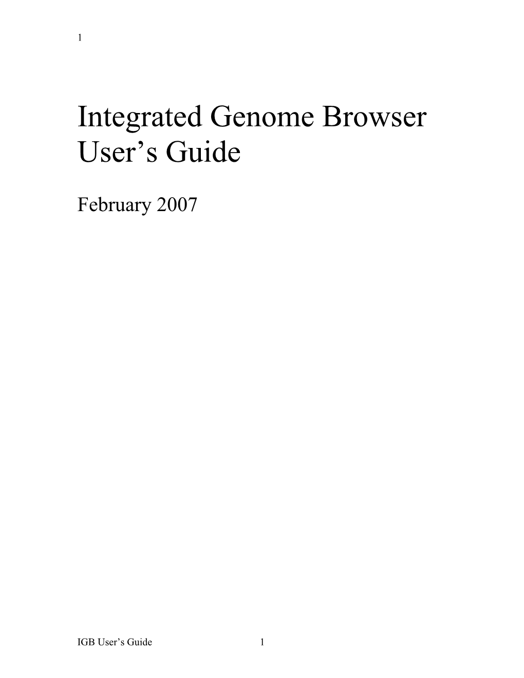 IGB User Guide