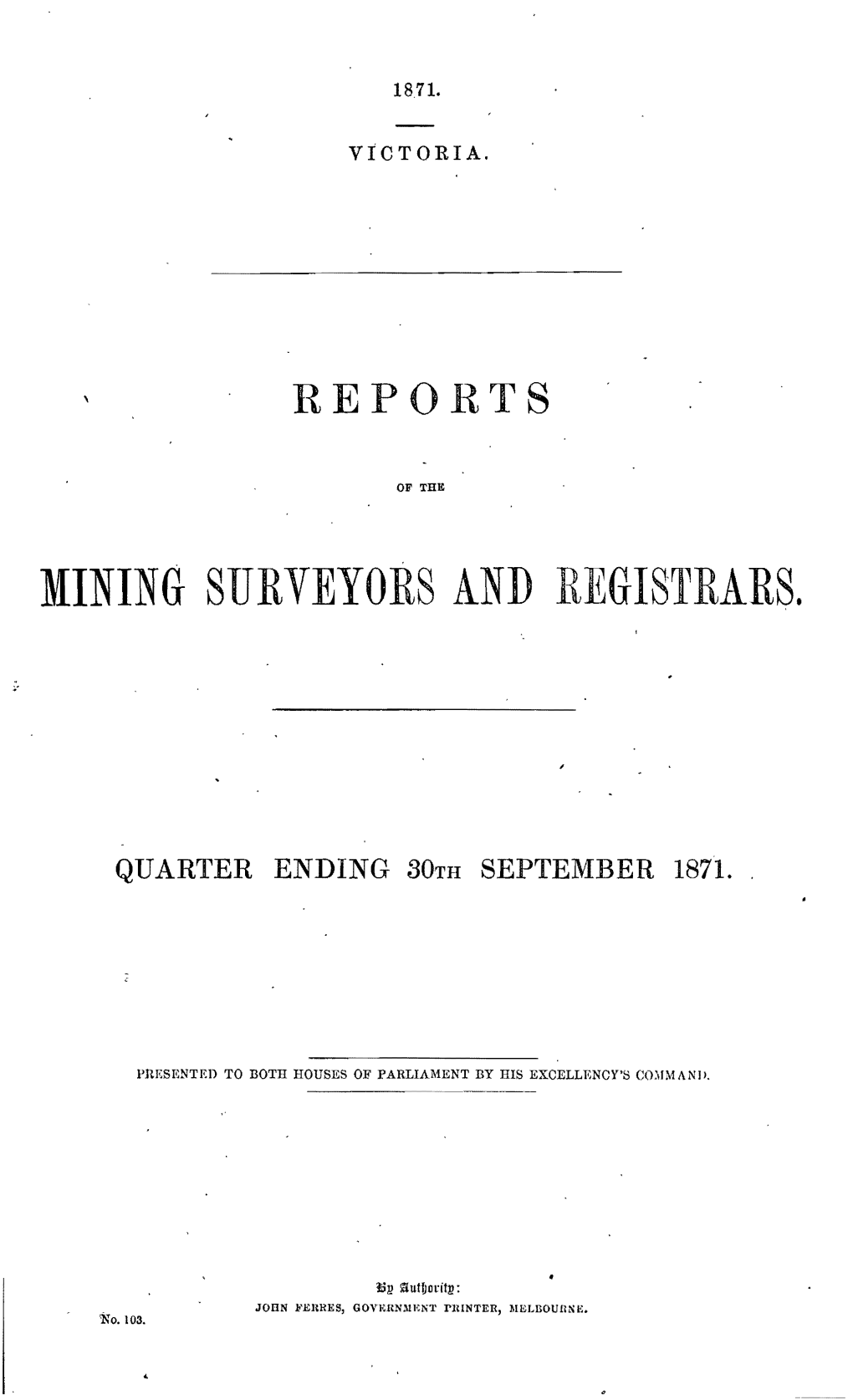 Mining Surveyors and Registrars