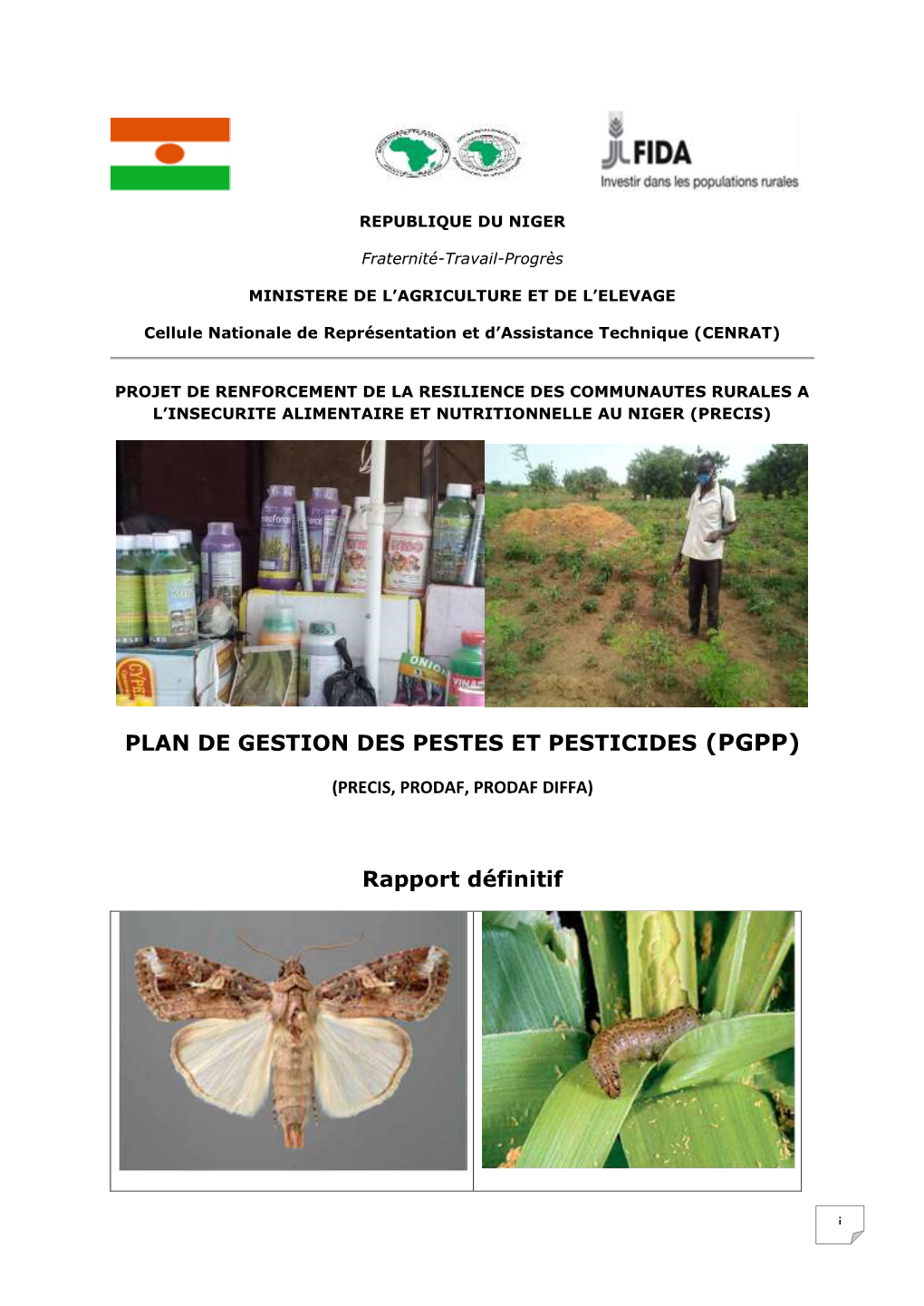 PLAN DE GESTION DES PESTES ET PESTICIDES (PGPP) Rapport Définitif