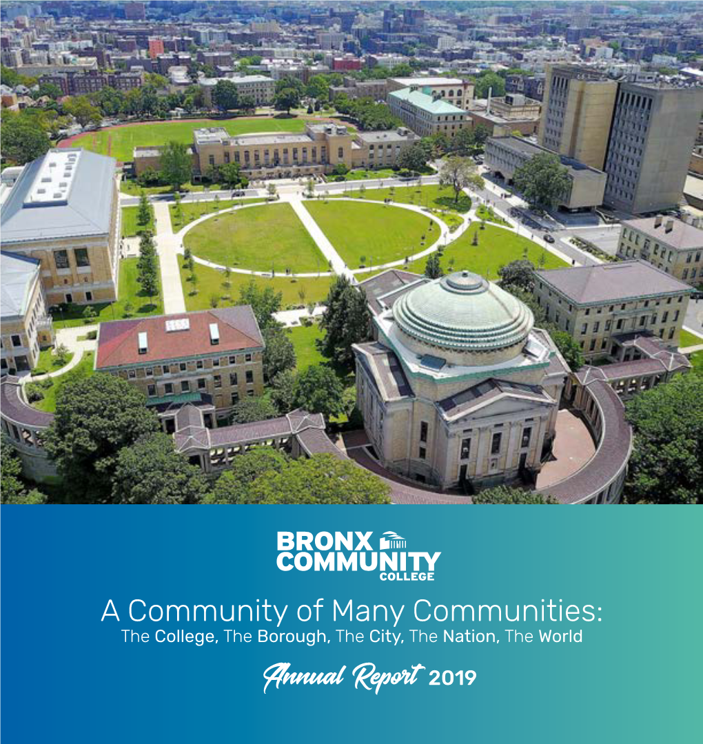 Annual Report 2019 | 1 a Community of Many Communities: the College, the Borough, the City, the Nation, the World