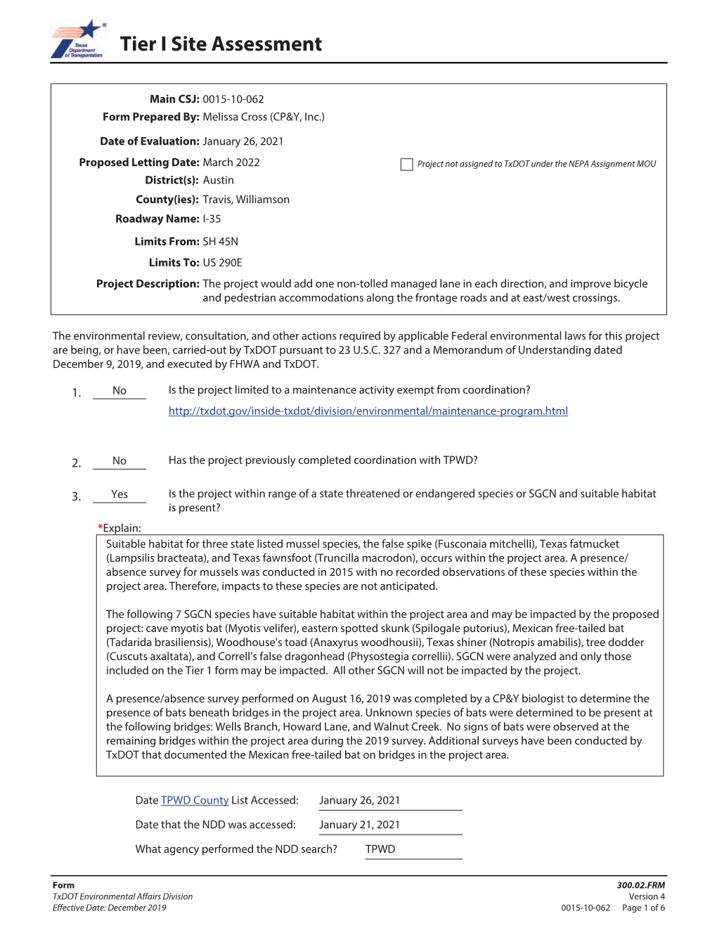 Biological Resources Documentation