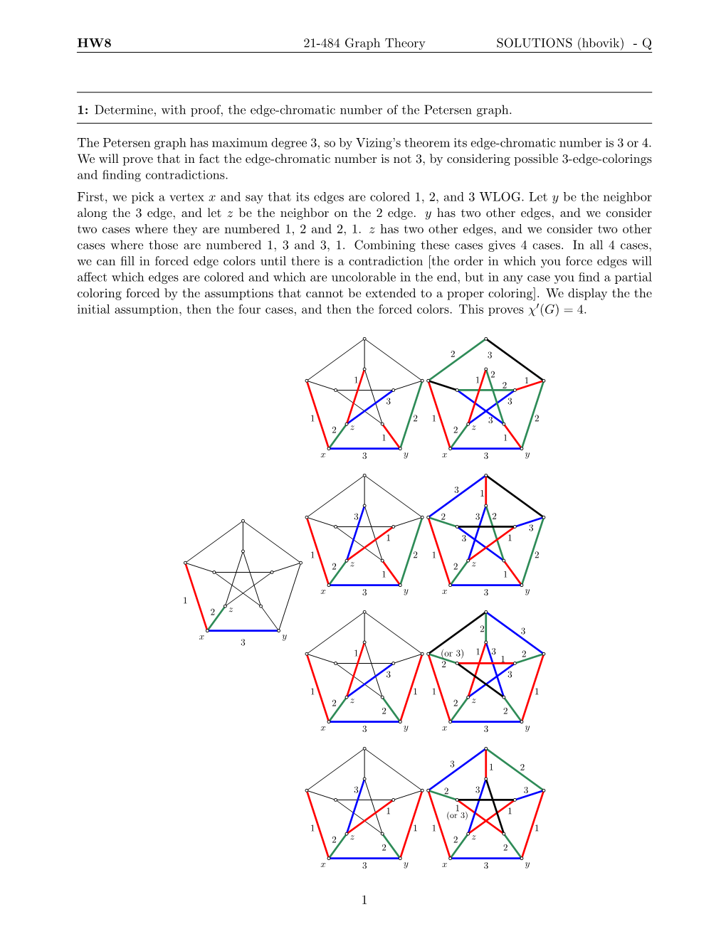 HW8 21-484 Graph Theory SOLUTIONS (Hbovik) - Q