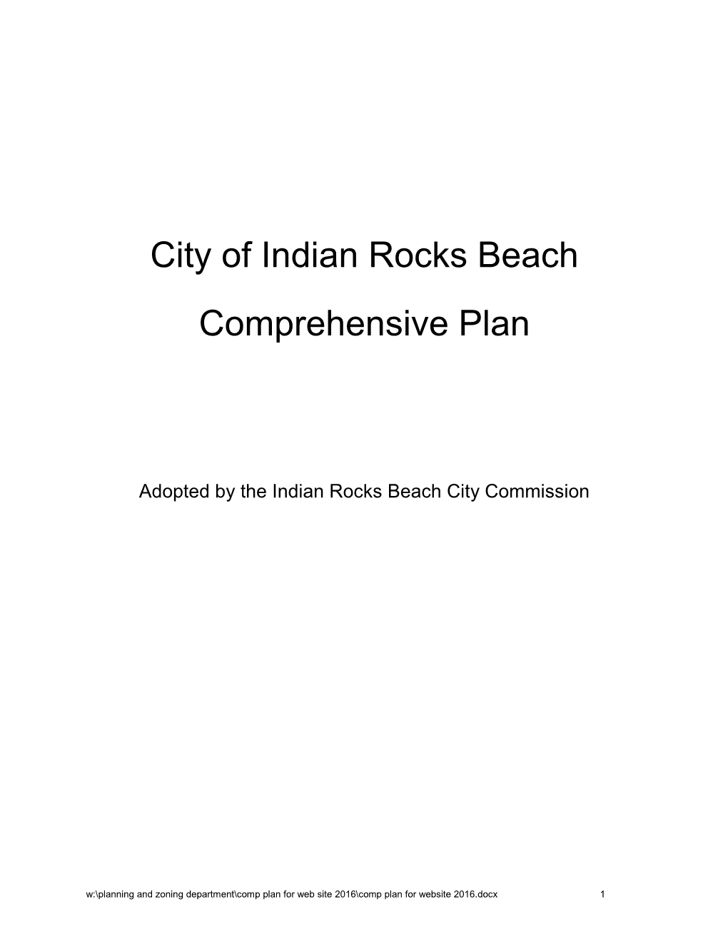 Comprehensive Plan