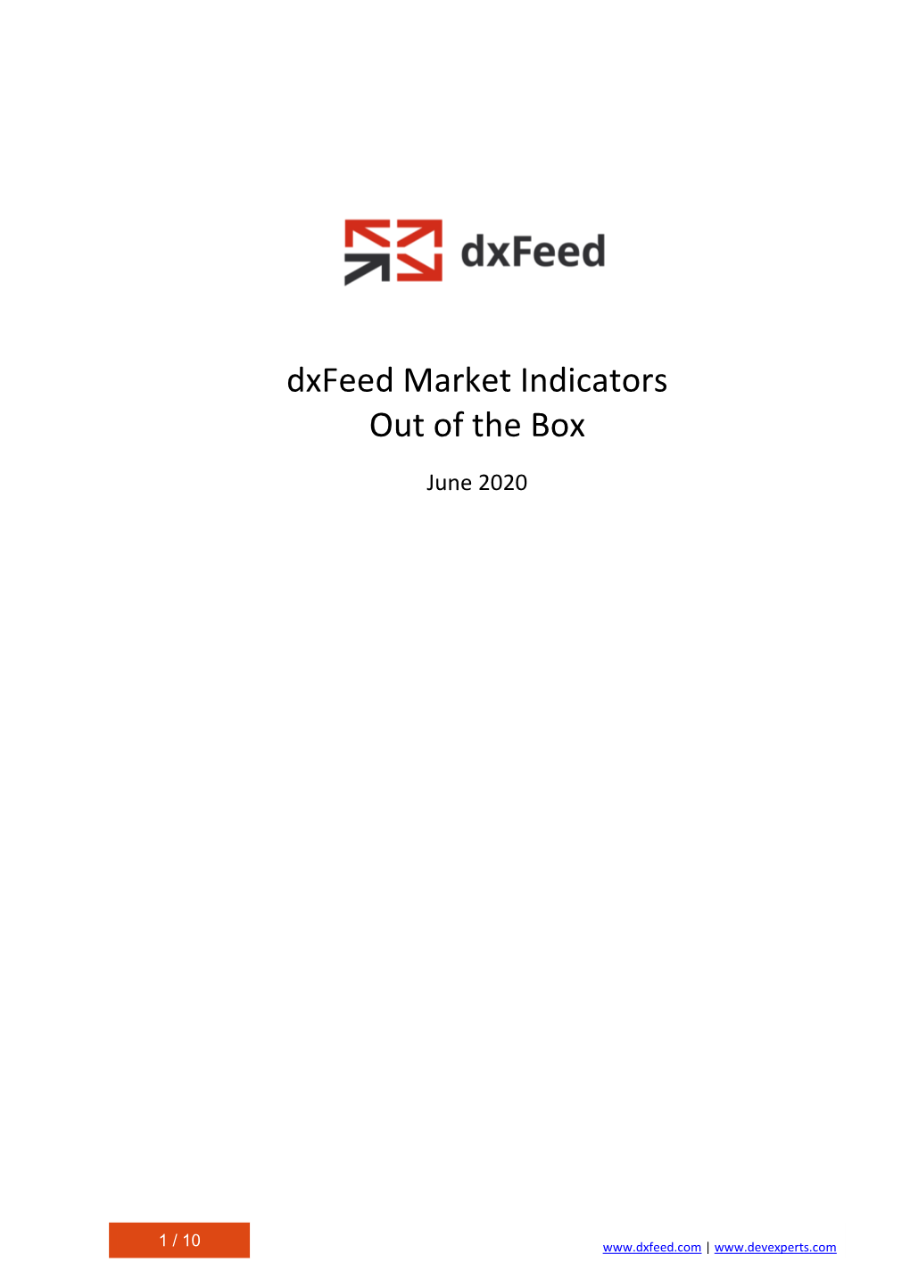 Dxfeed Market Indicators out of the Box