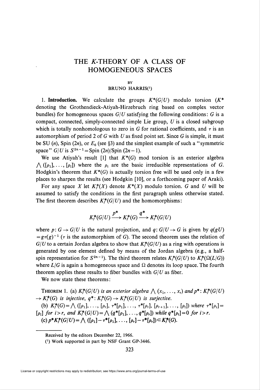 Homogeneous Spaces