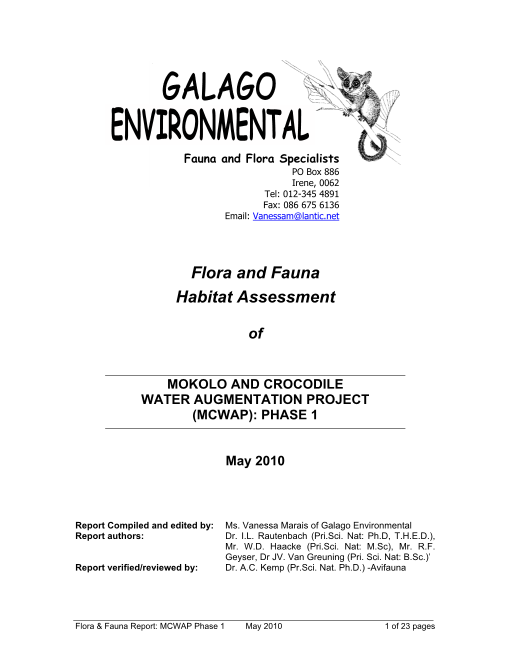 Flora and Fauna Habitat Assessment