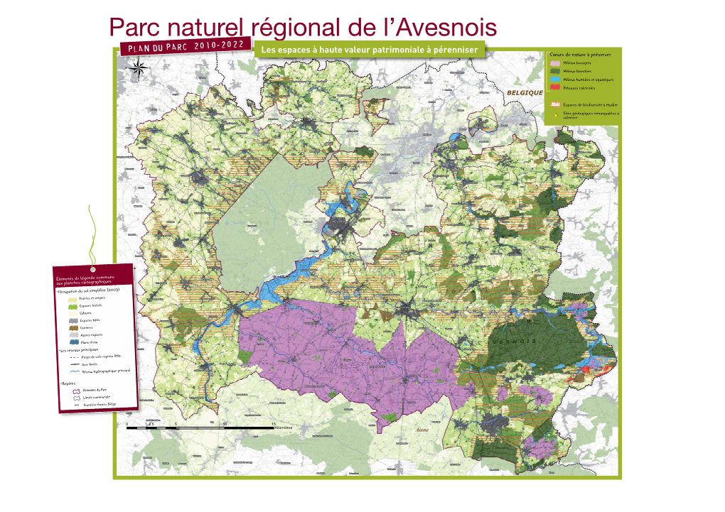 Les Espaces À Haute Valeur Patrimoniale À Pérenniser, Carte Du Plan De Parc