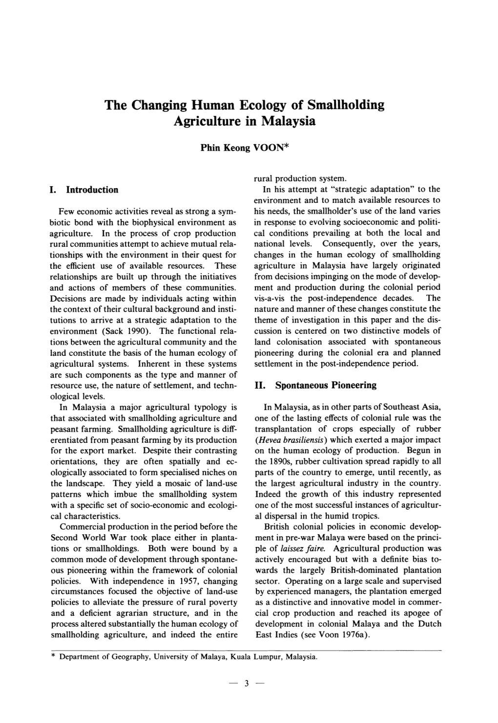 Agriculture in Malaysia