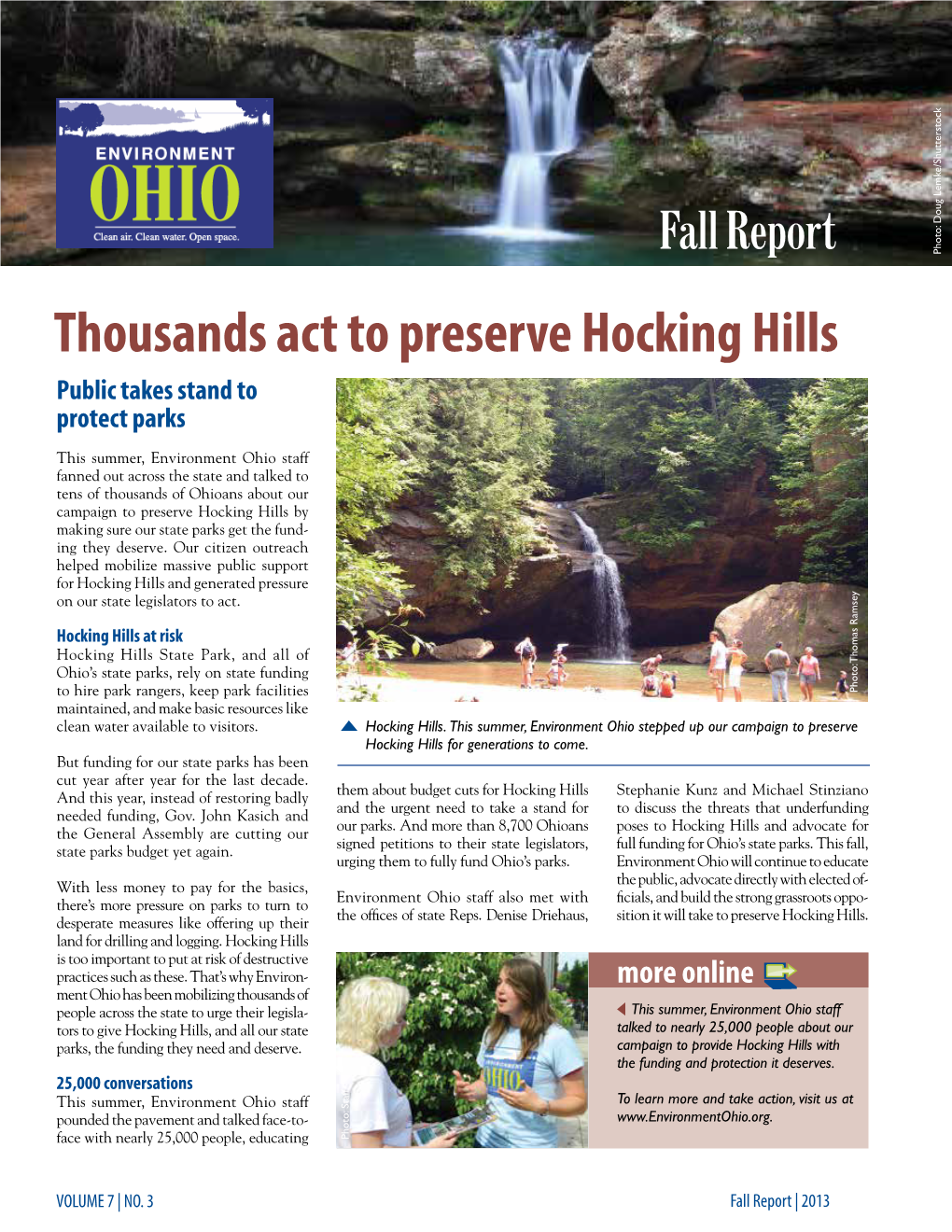 Thousands Act to Preserve Hocking Hills Public Takes Stand to Protect Parks