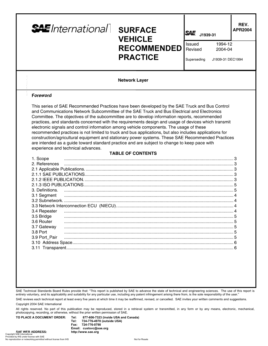 Surface Vehicle Recommended Practice