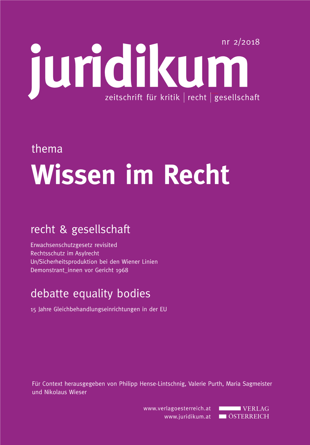 Juridikum Nr 2/2018 Zeitschrift Für Kritik Recht Gesellschaft