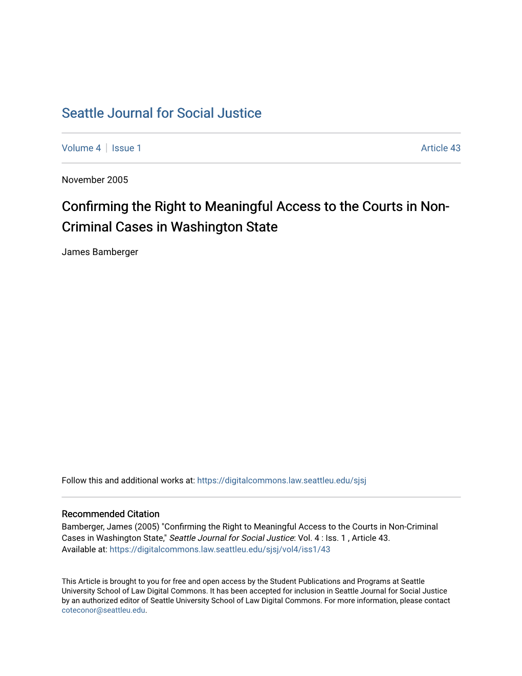 Confirming the Right to Meaningful Access to the Courts