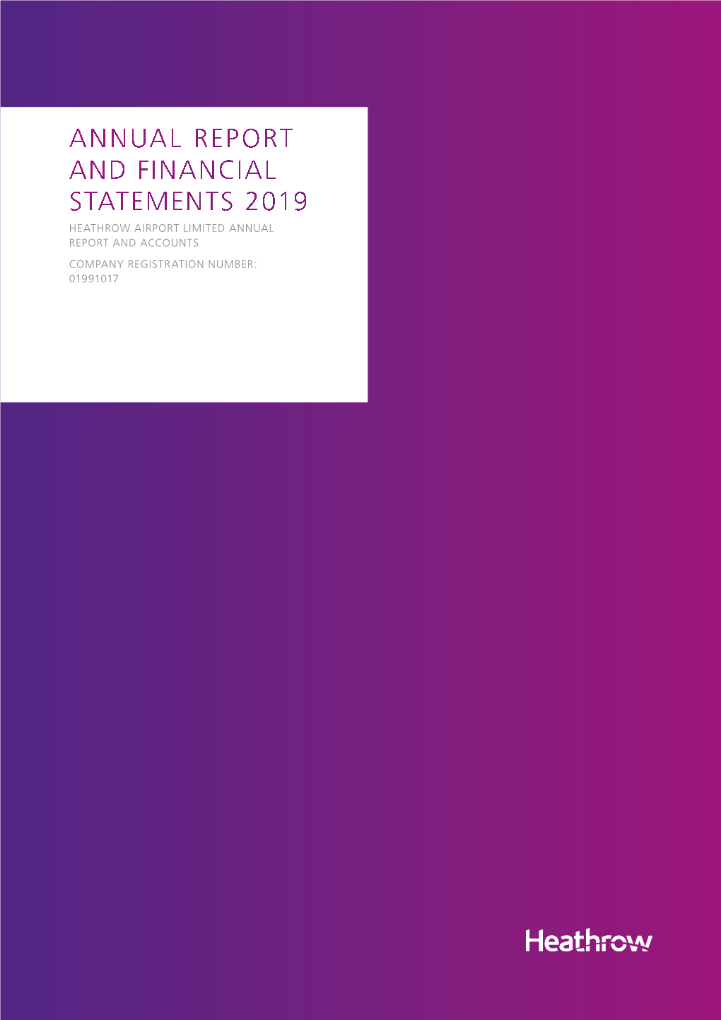 Annual Report and Financial Statements 2019