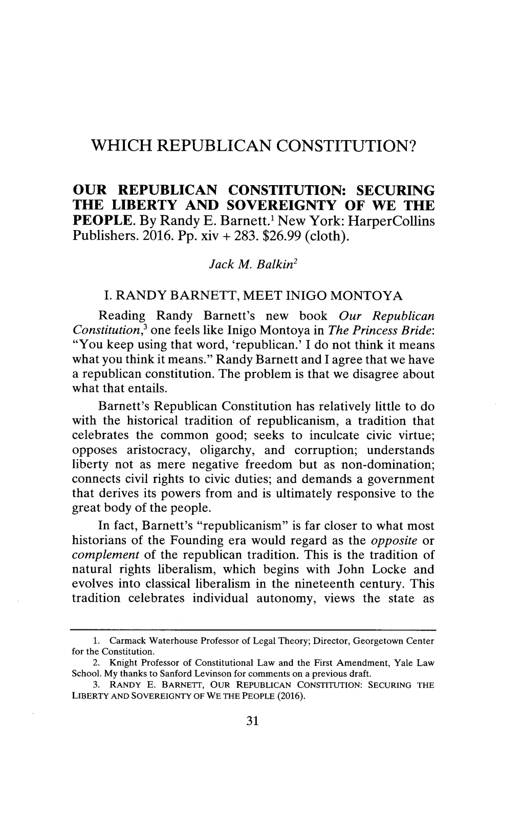 Our Republican Constitution: Securing the Liberty and Sovereignty of We the People