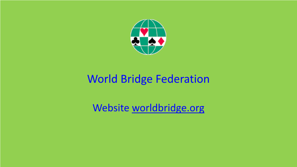 World Bridge Federation Website