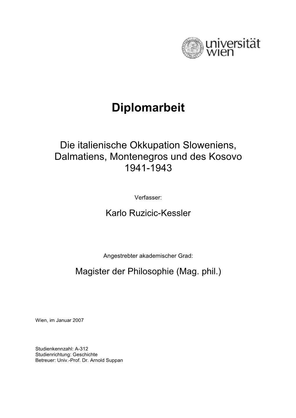 Diplomarbeit