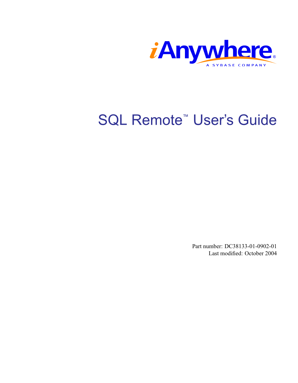 SQL Remote™ User's Guide